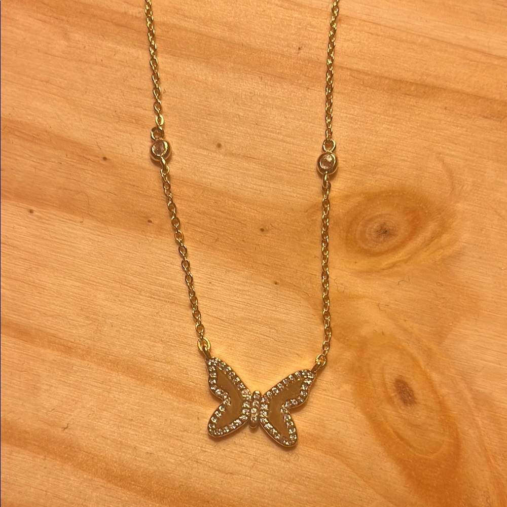 Electric Picks Butterfly Pendant Necklace